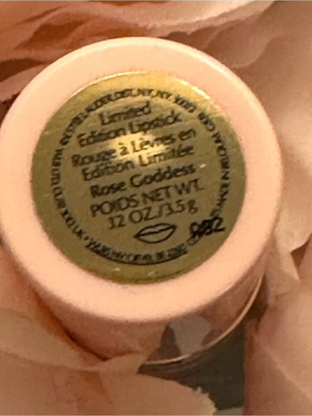 Hydrating Rose-Mauve Lipstick in Pink-Gold Tube
